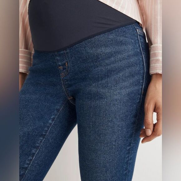 NWT Madewell Maternity Over-The-Belly High-Rise Skinny Jeans in Smithley Wash - Picture 5 of 10